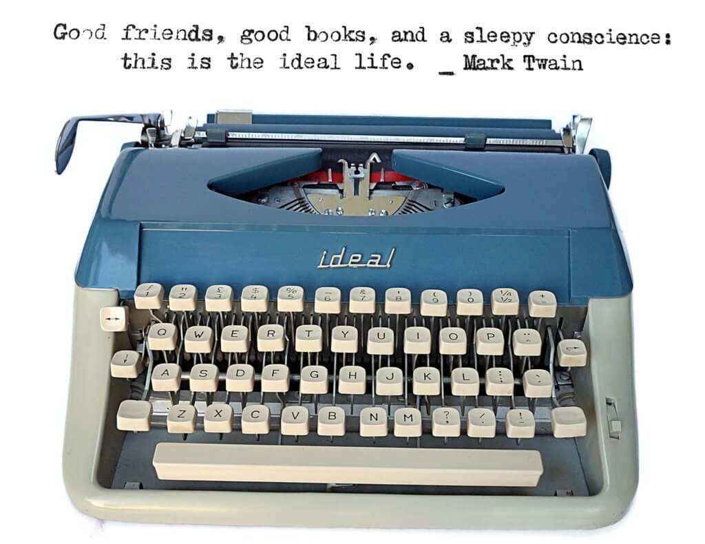 Typed on a vintage Ideal typewriter