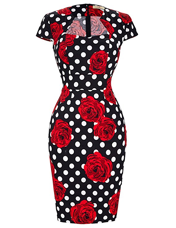 High tea party dresses black and red