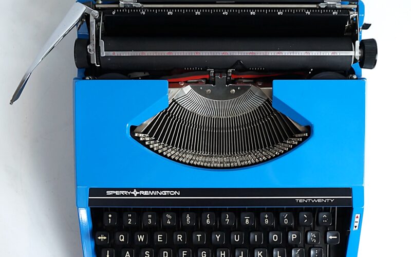 Blue Remington Typewriter