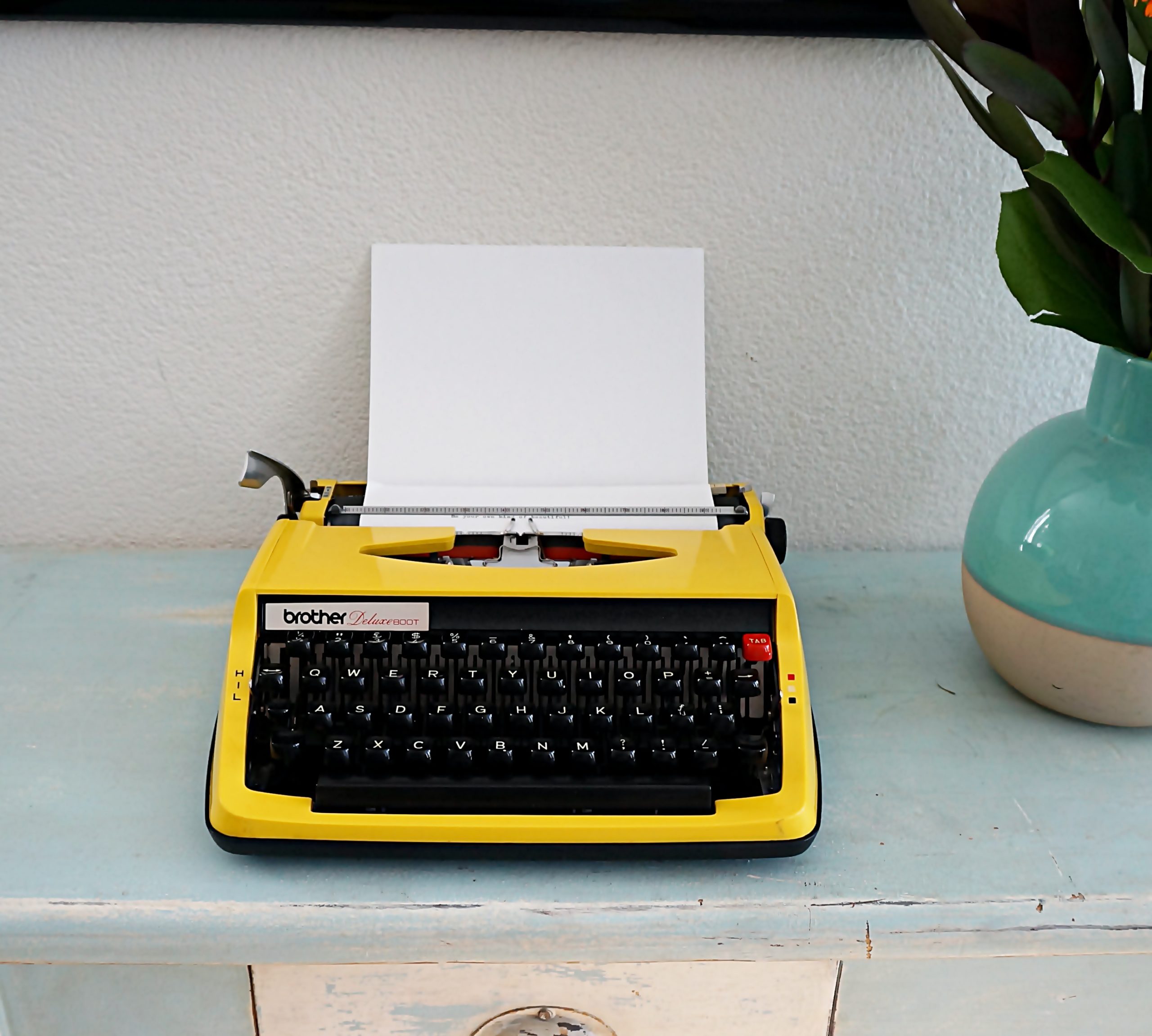 Yellow Brother Deluxe Typewriter My Cup Of Retro Typewriter