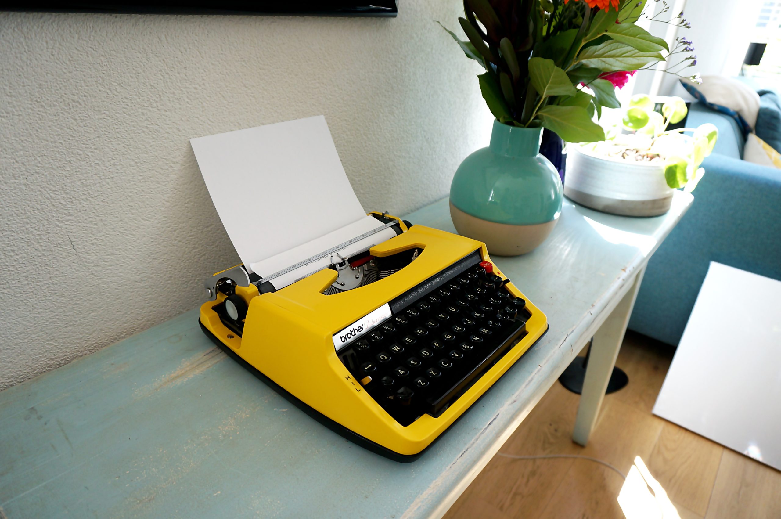 Yellow Brother Deluxe Typewriter My Cup Of Retro Typewriter