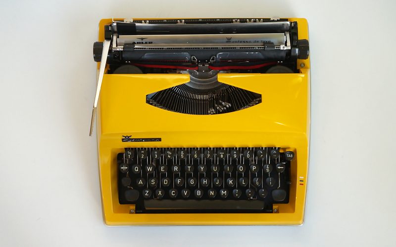 Yellow Contessa Deluxe Typewriter
