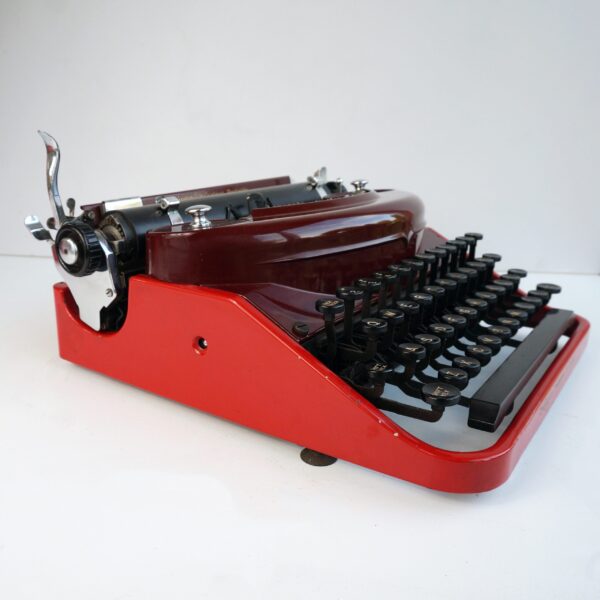 red remington noiseless portable typewriter