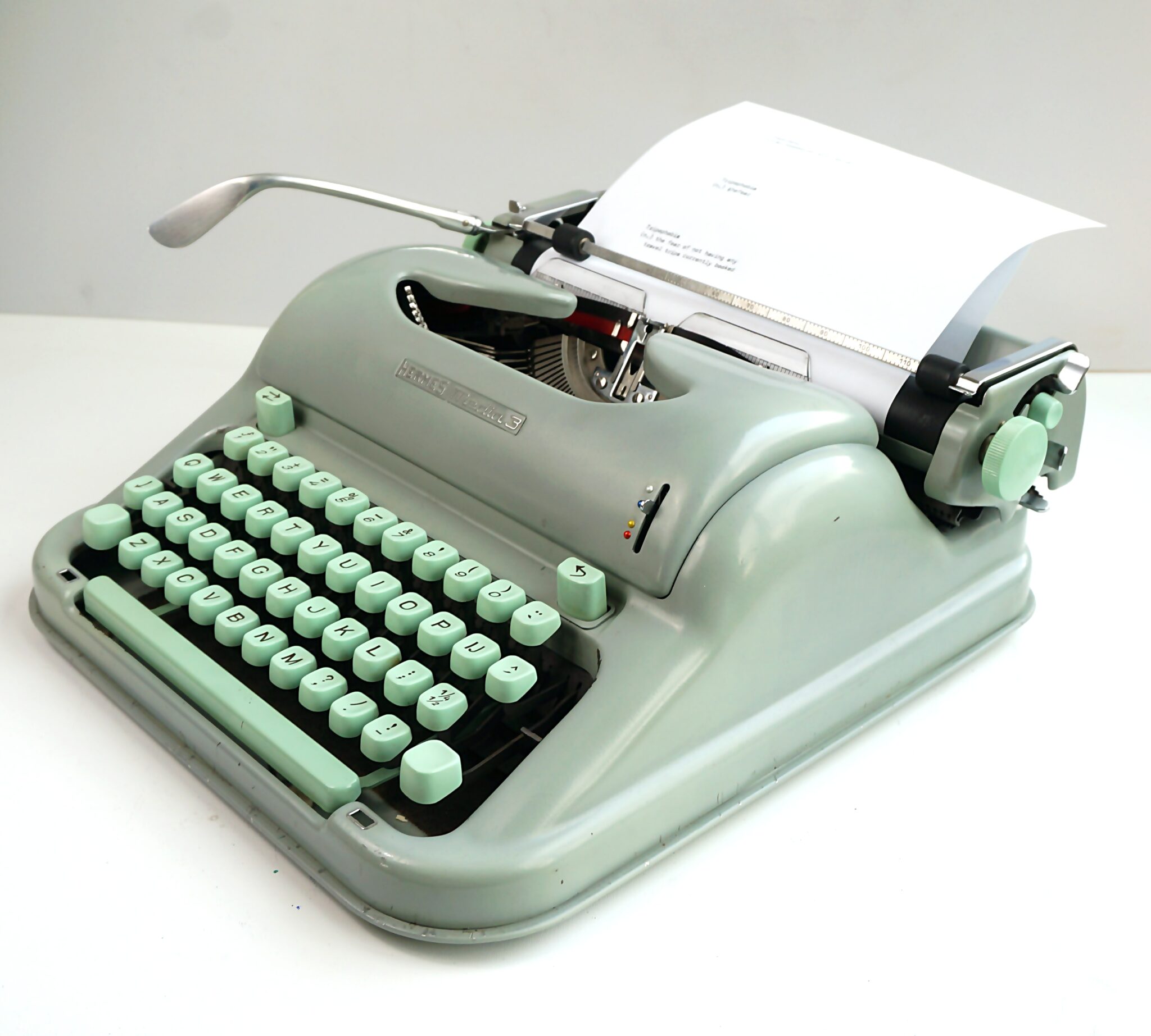 Hermes Media 3 Typewriter (Techno Font) For Sale My Cup Of Retro