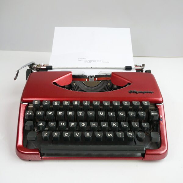 Red Olympia Typewriter