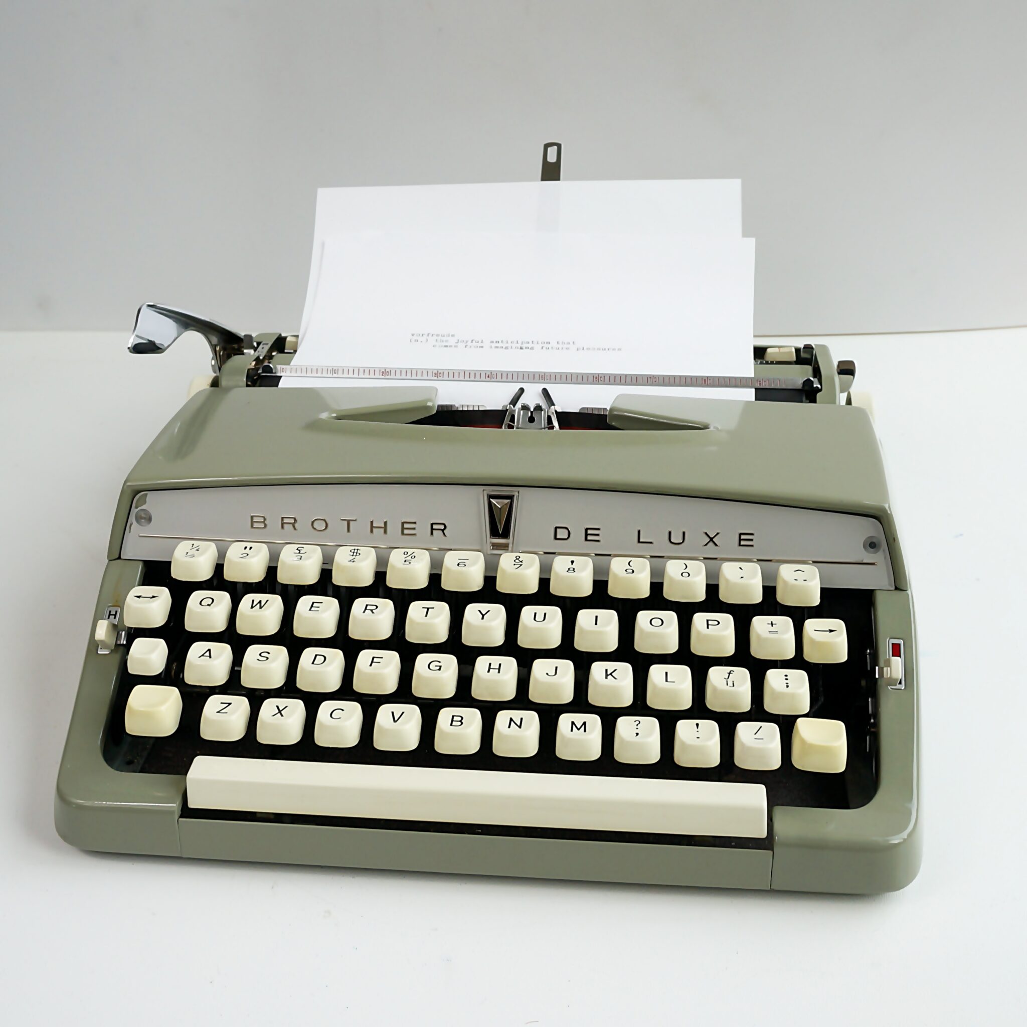 Olive Green Brother Deluxe Typewriter For Sale My Cup Of Retro Typewriters