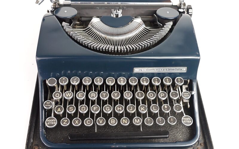 Blue Olivetti MP1 Invicta Typewriter