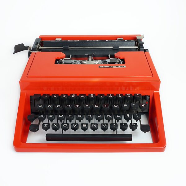 Red olivetti dora typewriter