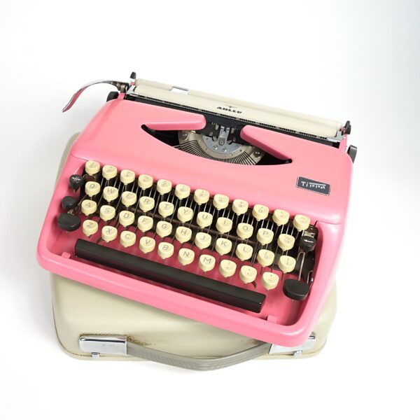 custom pink typewriter