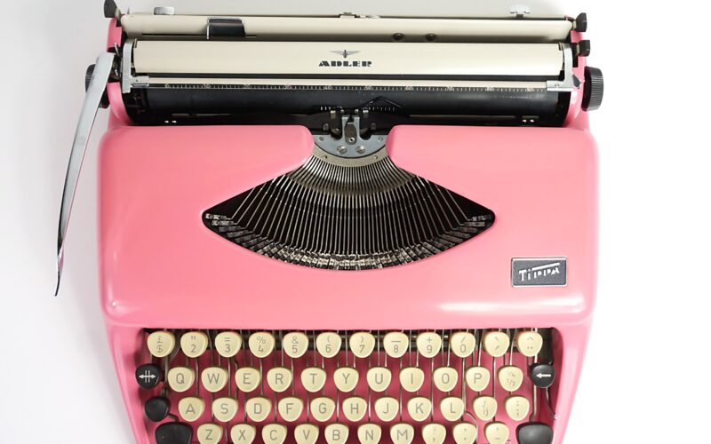 Pink Tippa Typewriter
