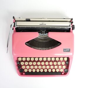 custom pink typewriter