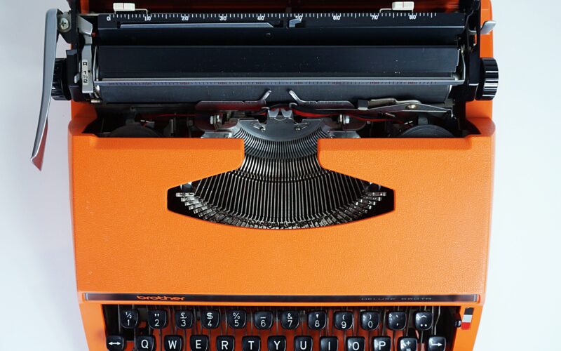 Orange Brother Deluxe Typewriter