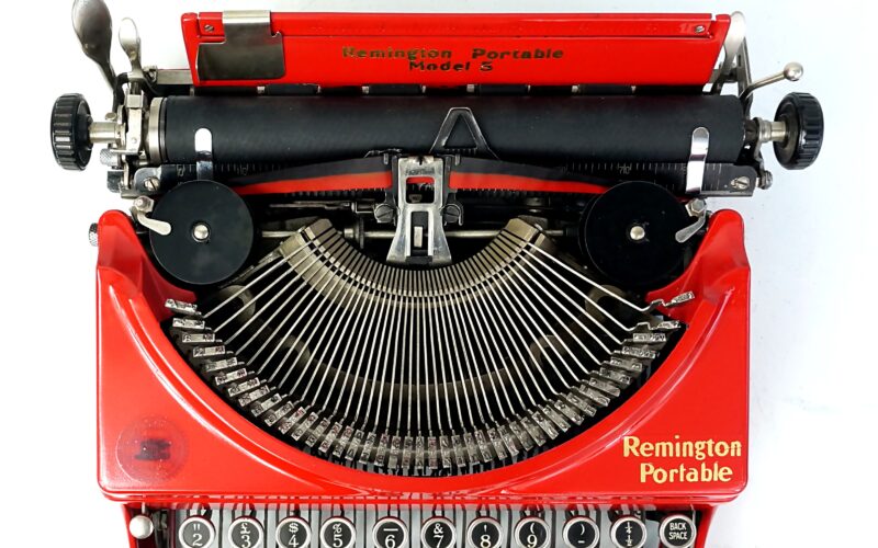 Red Remington Portable No. 5 Typewriter