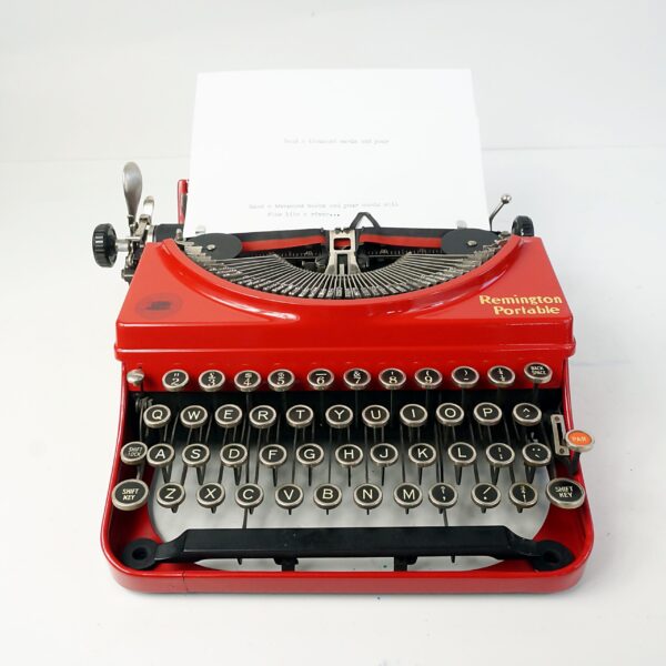 red remington portable no.5 typewriter
