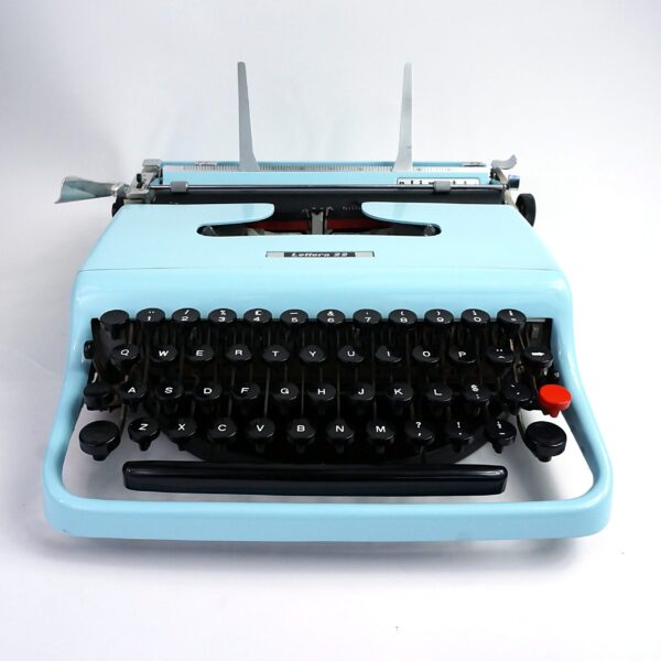 Blue Olivetti Lettera 22 Typewriter