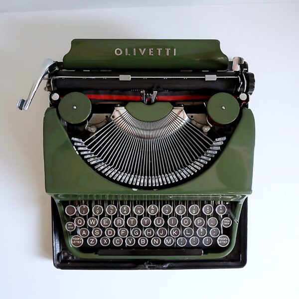 green olivetti mp1 typewriter
