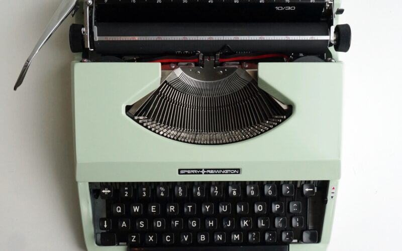 Mint Green Remington Typewriter