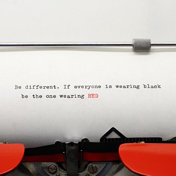red Olivetti Letter 22 typewriter
