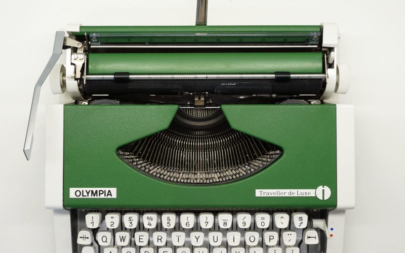 Green Olympia Traveller Typewriter